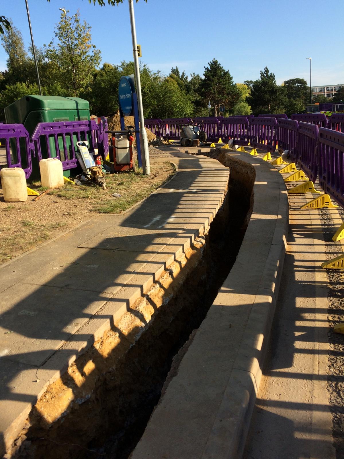 Finished trench with quality surface reinstatement